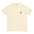 Ivory Bald Cypress T-shirt, front view with small left-chest botanical illustration